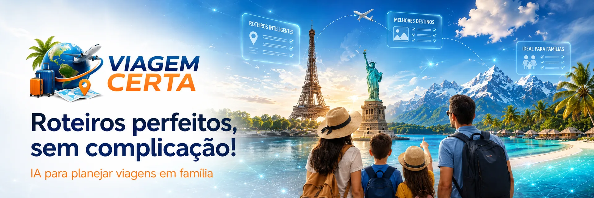 Roteiro de viagem montado com inteligência artificial na Viagem Certa